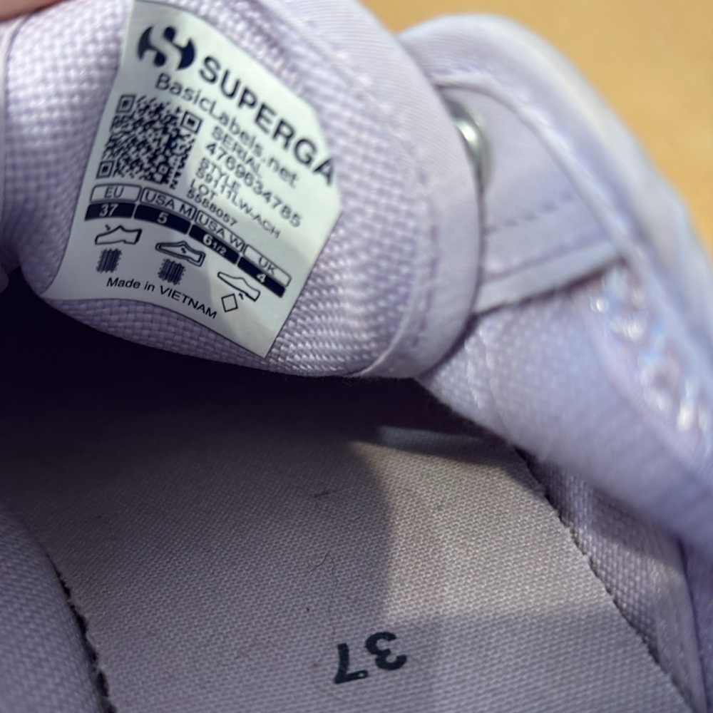 Superga Women's Light Purple Platform Sneakers. Size 6.5 - Picture 6 of 6